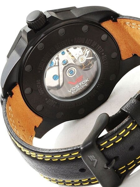 Vostok-Europe Radio Room, Dual Time Automatic Watch with Black-Yellow Dial #2254190