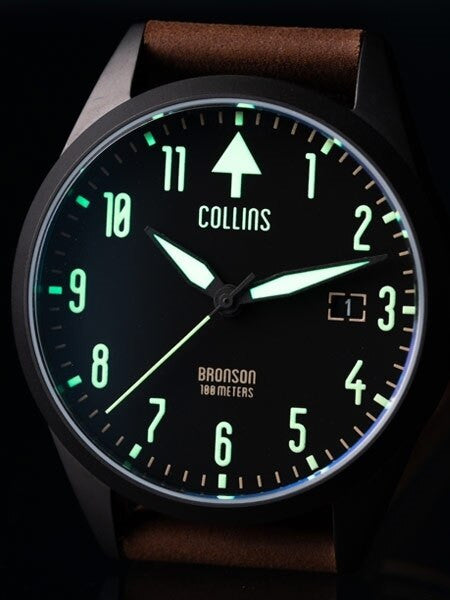 Collins Bronson Automatic Watch with 40mm Black PVD Case and AR Sapphire Crystal #CWA02
