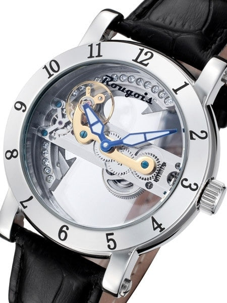 Rougois Bridge Mechanical Automatic Watch w/Blue Hands SK2308
