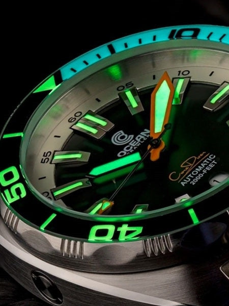 Ocean Crawler 600-Meter Core Swiss Automatic Dive Watch, with Luminous Sapphire Bezel Insert #1293