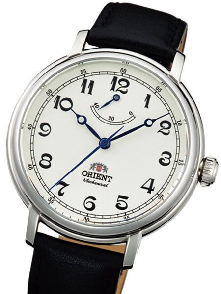 Orient Monarch Hand Winding Watch with White Dial and Power Reserve Indicator #DD03003Y