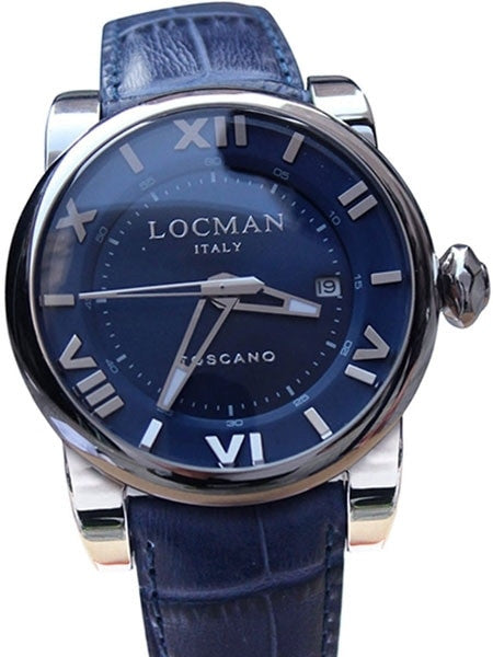 Locman Toscano Collection 100 Meter Automatic Watch with 42mm Stainless Steel Case #0590V05-00BLPSB