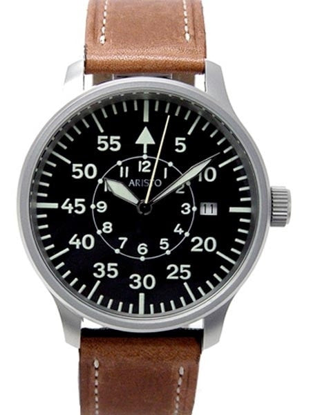 Aristo 3H80 42mm Quartz Pilot's Watch with Sandblasted Case