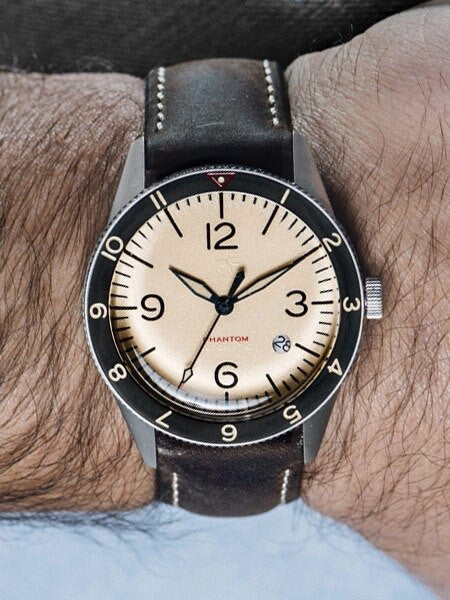 Lew and Huey Phantom Automatic Pilot Watch with Fully Luminous Dial and Date #WW-P2-DS