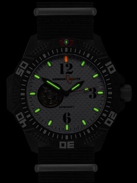 Armourlite Automatic Watch with Tritium Illumination, 47mm Polycarbonate Case and Military Strap #AL1202