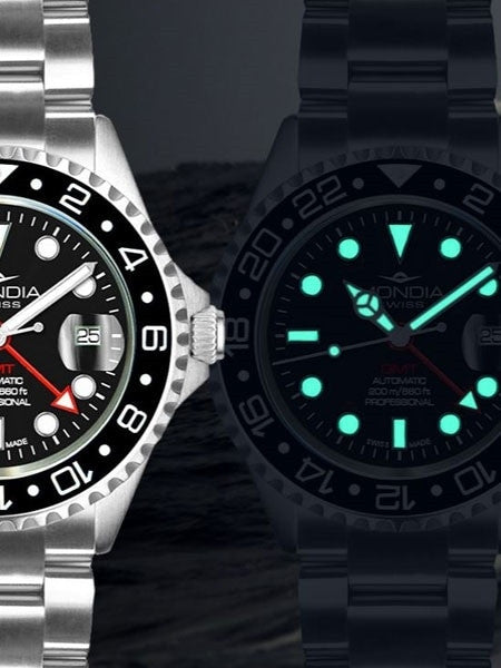 Mondia GMT, Dual-Time Watch with Swiss ETA 2893 Automatic Movement #MS-214-SSBKBK-BK-OCM