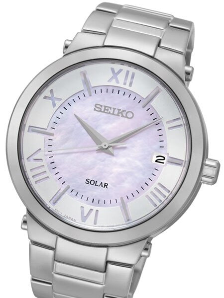 Seiko Women's Solar Sport Watch with Mother of Pearl Dial #SNE885