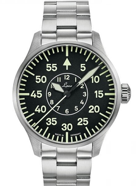 Laco 42mm Faro Type-B Dial Automatic Pilot Watch, Sapphire Crystal #861891