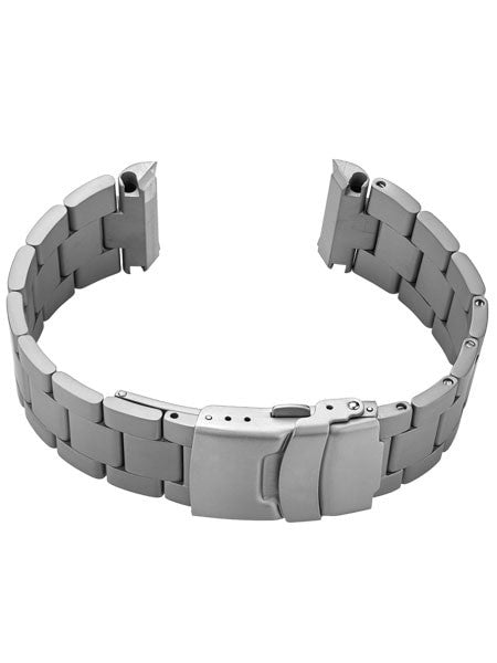 Islander 22mm Sandblasted Solid-Link Watch Bracelet for Islander ISL-11, ISL-12 Curved End #BRAC-01