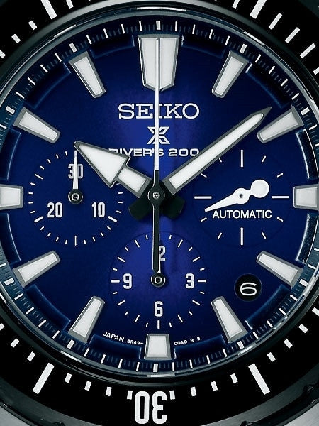 Seiko Prospex Trans Ocean Automatic Dive Chronograph with Blue Dial and Sapphire Crystal #SBEC003