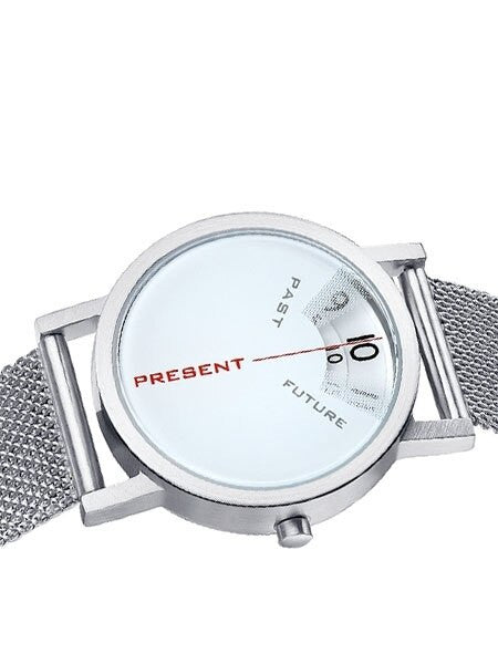 Projects 40mm Past, Present and Future Quartz Watch with Mesh Band  #7214GM-40