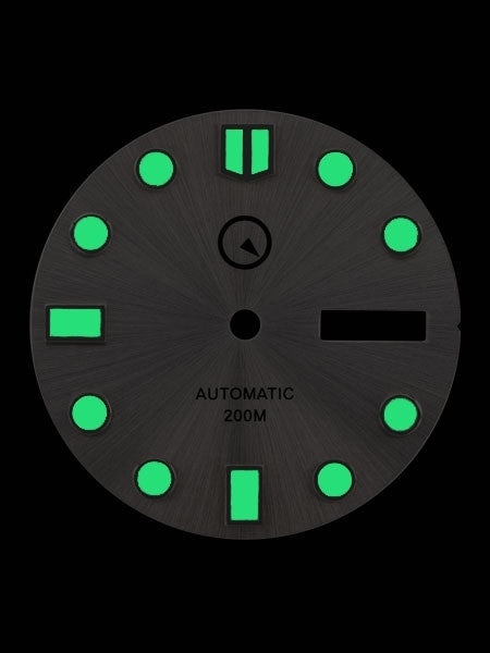 Silver Dial with SuperLuminova for Seiko 7S26, NH36 and 4R36 Movements #D06
