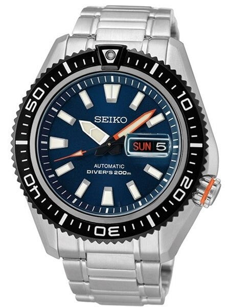 Seiko Stargate II Automatic Dive Watch with Blue Dial and Stainless Steel Bracelet #SRP493K1