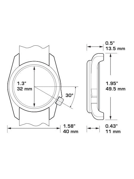 Bertucci A-2T Titanium Watch with 10-Year Lithium Battery #12700