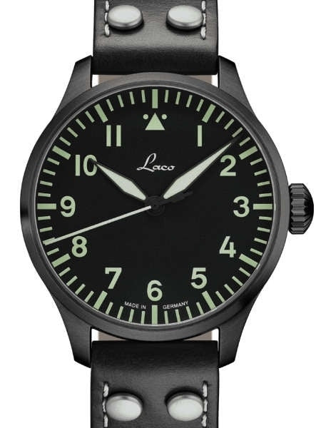 Laco Altenburg Type A Dial Miyota Automatic Watch, Black Ion Case #861759