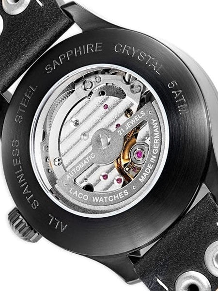 Laco 39mm Bielefeld Type-B Dial Automatic Pilot Watch with Sapphire Crystal #861992