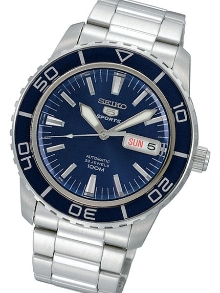 Seiko 41mm Sports 5, 23-Jewel Automatic Watch with Day and Date Window #SNZH53K1
