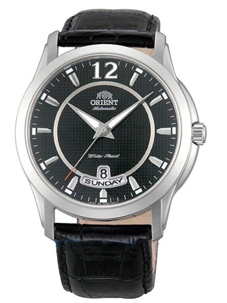 Scratch and Dent - Orient Lexington Day and Date Automatic Dress Watch with Black Dial #FEV0M002B-SND1