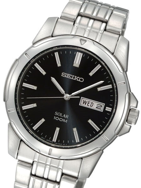 Seiko Core Series Solar Watch with 40mm Stainless Steel Case and Bracelet #SNE093