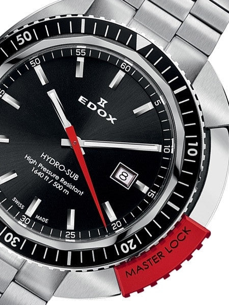 Edox Hydro-Sub Swiss Quartz Dive Watch with Edox MasterLock  #53200-3NRM-NIN
