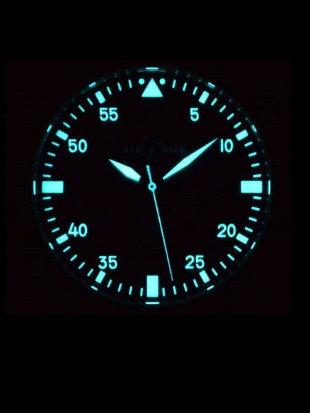 Air Blue Delta Automatic Pilot Watch with 44mm Case, Sapphire Crystal #DELTAAUTOSSGREY