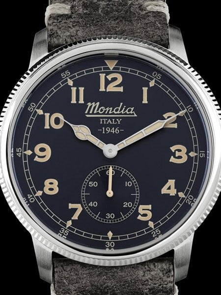 Mondia 1946 Quartz Watch with Coin-Edge Bezel #MI755SS-02GY-CP