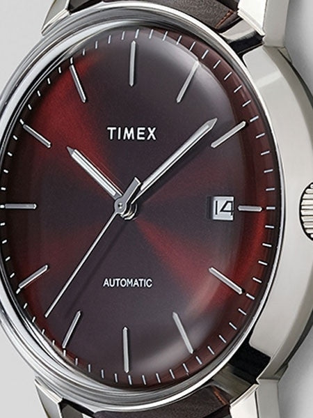 Timex 40mm Marlin 21-Jewel Automatic Watch with Burgundy Dial #TW2T23200ZV