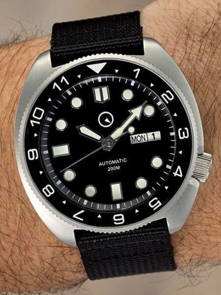 Islander Automatic Dive Watch with AR Double Dome Sapphire Crystal, and Luminous Dual-Time Bezel Insert #ISL-11