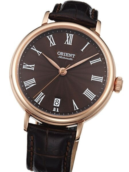 Scratch and Dent - Orient Soma Automatic Dress Watch with Maroon Dial and Rose Goldtone Case #ER2K001T