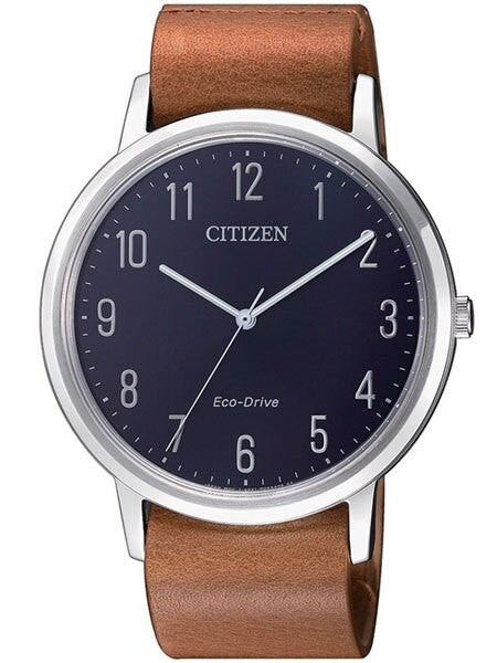 Citizen Eco-Drive Watch with Leather Strap and 6-Month Power Reserve #BJ6501-10L
