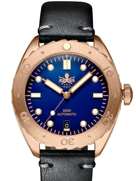 PHOIBOS Eagle Ray 500-Meter Swiss Automatic Dive Watch with Bronze Case, DD AR Sapphire Crystal #PY018B