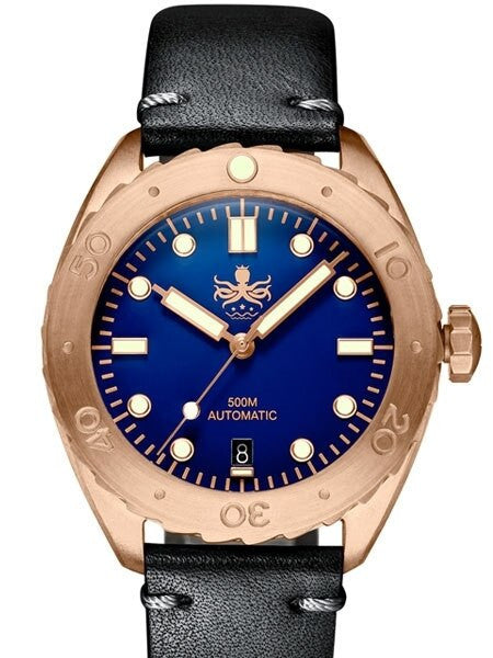 Scratch and Dent - PHOIBOS Eagle Ray 500-Meter Swiss Automatic Dive Watch with Bronze Case, DD AR Sapphire Crystal #SND1008