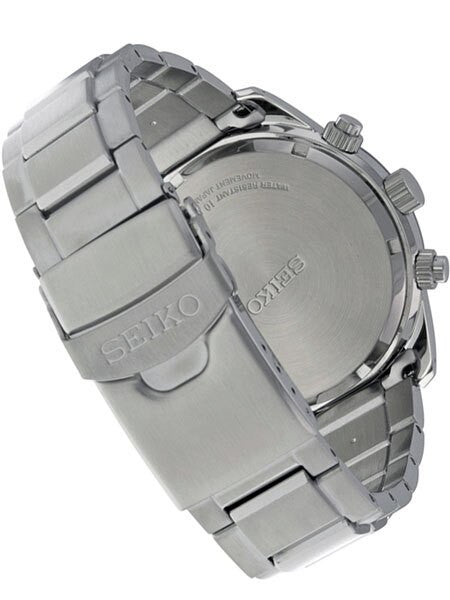 Seiko Core Series Black Dial, Solar Chronograph with 24-Hour Sub-Dial #SSC229