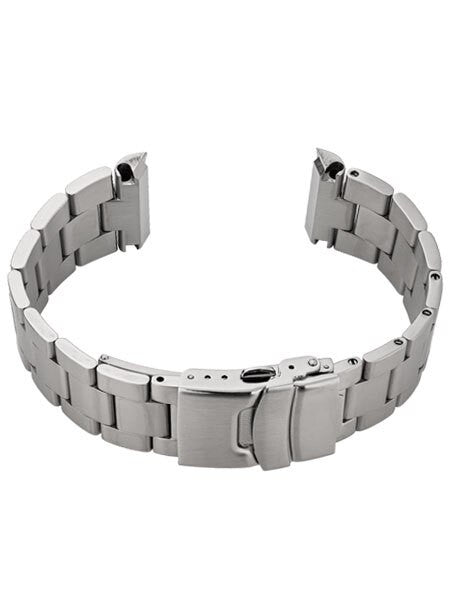 Islander 22mm Brushed Solid-Link Watch Bracelet for Islander ISL-31 and Seiko Turtle Watches Curved End #BRAC-04