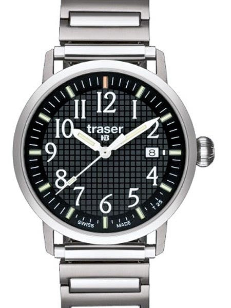 Traser Basic Black with Black Waffle Dial and Elastic Bracelet #T4102.240.A2.01