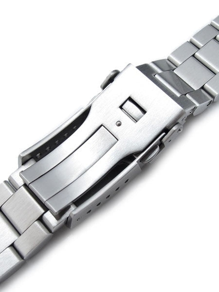Strapcode 22mm Hexad-O "Boyer" 316L Stainless Steel Watch Band for Seiko New Samurai #SS221820B066