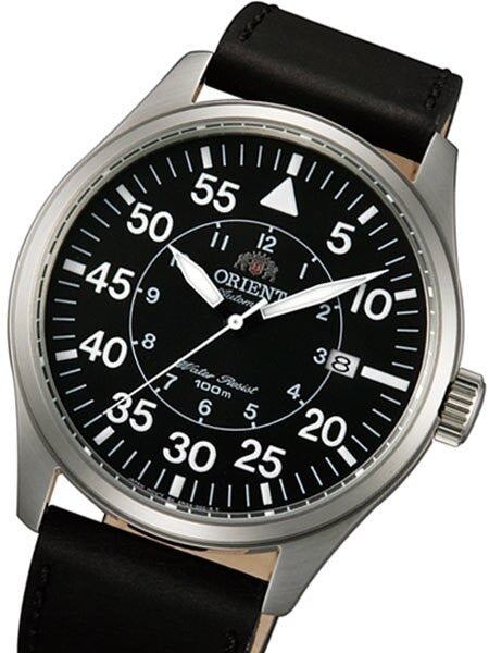 Orient 21-Jewel Automatic Aviator Flight Watch with Black Leather Strap #ER2A003B