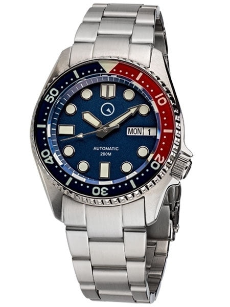 Islander 38mm Automatic Dive Watch with Solid-Link Bracelet, AR Sapphire Crystal, and Luminous Sapphire Bezel Insert #ISL-49