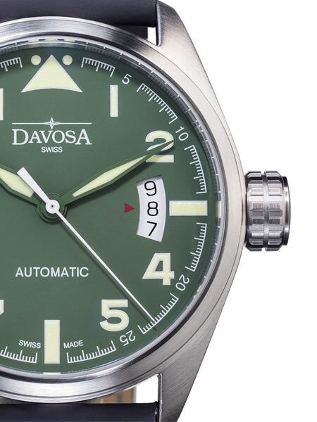 Davosa Military Swiss Automatic 200 Meter Pilot Watch with Green Dial #16151174