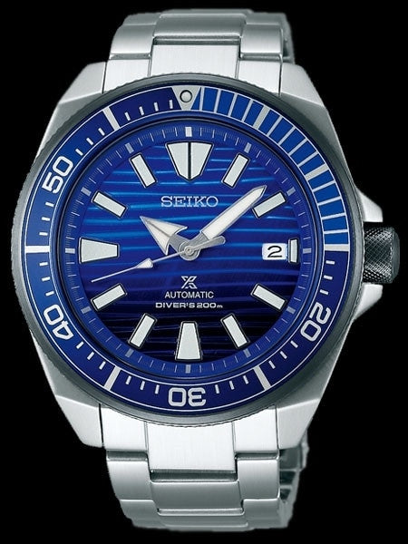 Seiko Save the Ocean Prospex Samurai Automatic Dive Watch with Stainless Steel Bracelet #SRPC93