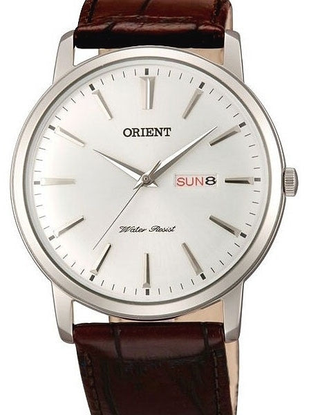 Orient Capital Quartz Analog Dress Watch with Day and Date Window #UG1R003W