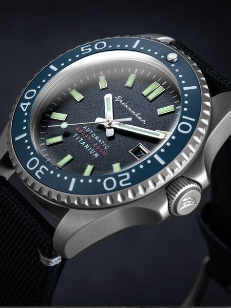 Spinnaker Tesei Titanium Automatic 200 Meter Dive Watch With Black Dial SP-5061-01