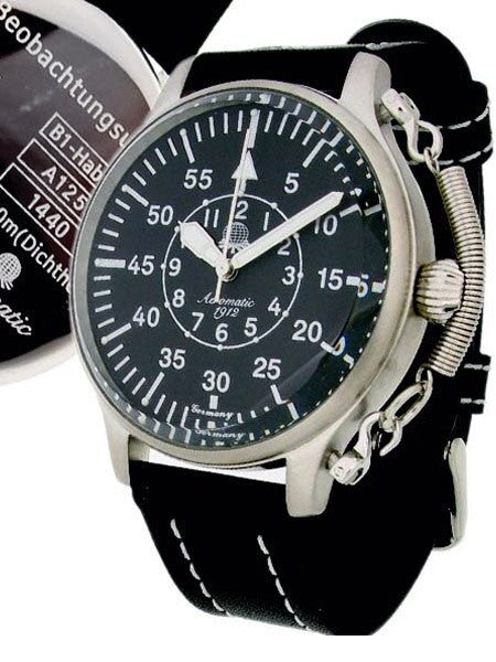 Aeromatic 1912 Aviator Watch with Unique Spring Crown Protector #A1259