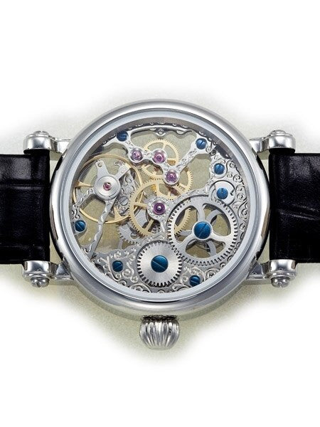 Scratch and Dent - Rougois Hand Wind Decorated Skeleton Movement Watch #RMS33S-SND1
