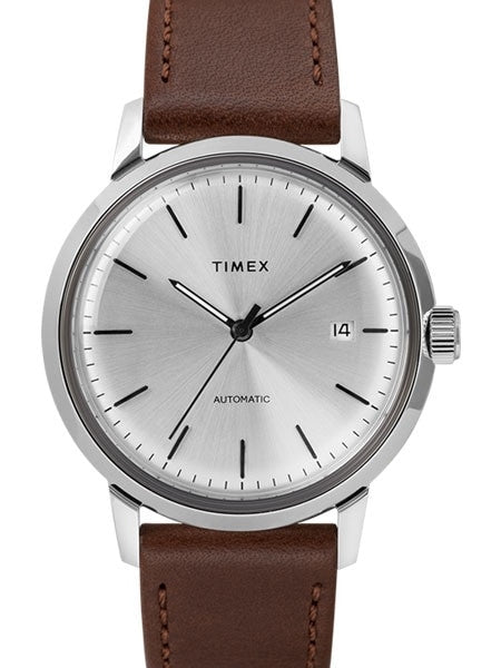 Timex 40mm Marlin 21-Jewel Automatic Watch with Silver Dial #TW2T22700ZV