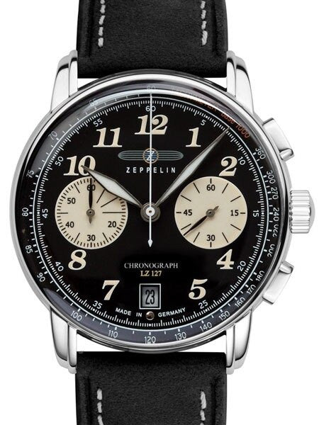 Graf Zeppelin Chronograph watch with sixty minute timer #8674-3
