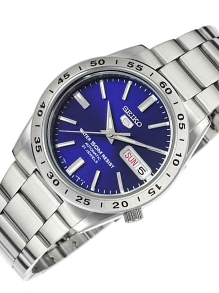 Seiko 5 Automatic Blue Dial Watch with Stainless Steel Bracelet #SNKD99K1