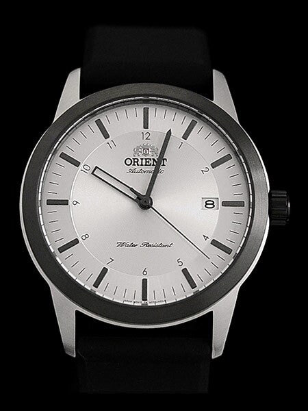 Orient 40.5mm Sentinel Automatic + Hand Wind Watch with Silver-White Dial #AC05003S