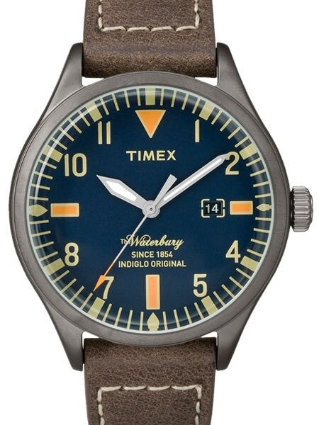 Timex 40mm Waterbury Quartz Watch with Blue Dial and INDIGLO Night-Light #TW2P83800ZA