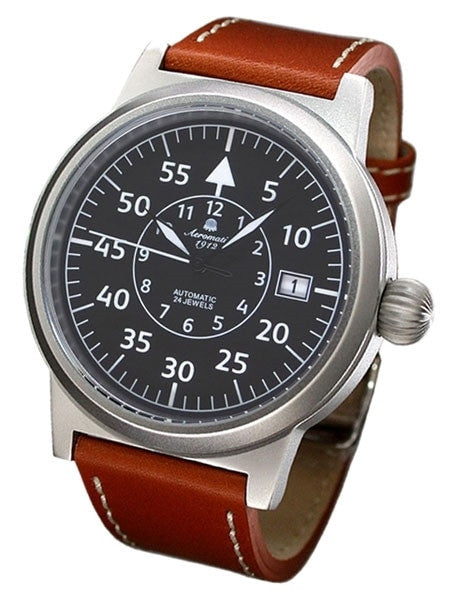 Aeromatic 1912 Beobachter Aviator Automatic Watch with Onion Crown #A1143X